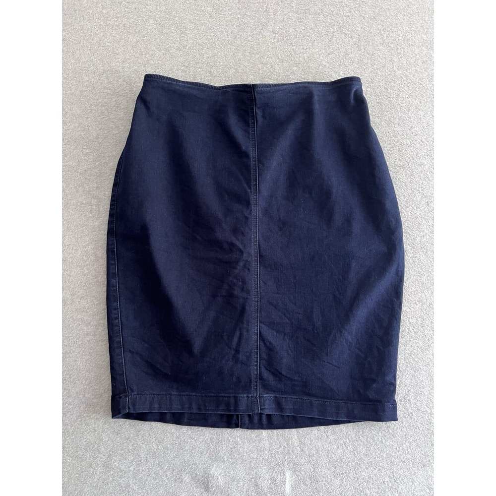 Forever‎ 21 Women's Denim Jean Skirt Denim Blue Plus Size 16 Dark Wash Stretch